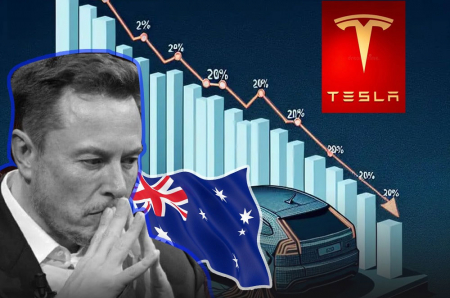 "Tesla" akcijas krīt.