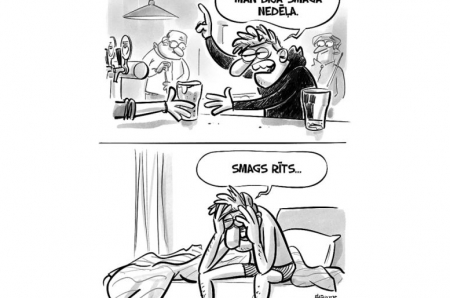 Zīmē Gatis Šļūka. Smags rīts...