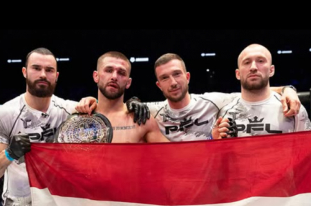 Aleksandrs Čižovs pēc cīņas ar komandu.