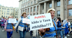 LIZDA rīkotais protesta gājiens.