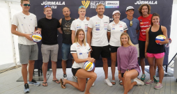 Preses konference, kurā informē par pludmales volejbola turnīru "Beach Pro Tour Challenge Jūrmala".