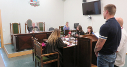 Tiesas sēde 14. jūnijā, kur Rīgas pilsētas tiesa izskatīja krimināllietu pret Valeriju Lazarevu.