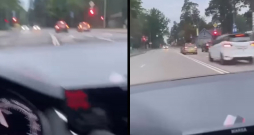 Otrdien, 11. jūlijā, internetā publicēts video, kurā autovadītājs konstanti brauc pār sarkano signālu. 