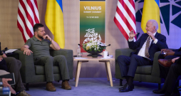 ASV prezidents Džo Baidens Viļņā tiekas ar Ukrainas prezidentu Volodimiru Zelenski.