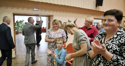 Valsts prezidents Edgars Rinkēvičs Krāslavas kultūras namā tiekas ar iedzīvotājiem.