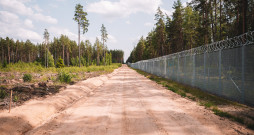 Latvijas un Baltkrievijas pierobeža. Robežžoga izbūve. 