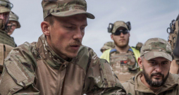 Ukraiņu karavīri. "Azov" brigāde. 