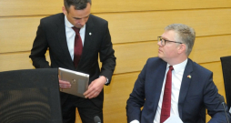 Mārtiņš Staķis un Vilnis Ķirsis.