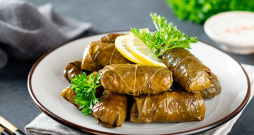Dolmas ar gaļu.