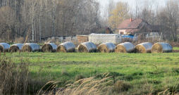 Šādi ietītiem rituļiem jābūt sausiem, jo ūdenim ir grūti gan iekļūt, gan izkļūt no siena.