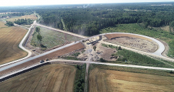 Ceļa pārvada un nobrauktuves būvniecība "Rail Baltica" pamattrases Igaunijas posmā.