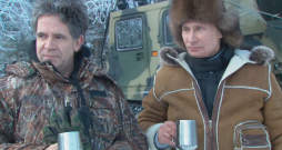 Hūberts Zaipels un V. Putins. Hūberts Zaipels un V. Putins.