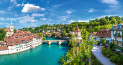 Panorāmas skats uz Berni Šveicē.