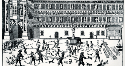 Lapsu mešana Drēzdenes pils pagalmā 1678. gadā.