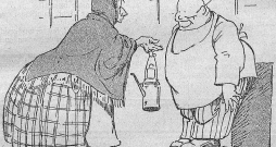"Sikspārņa" karikatūra: "Bodnieka kungs, man, lūdzu, divus kilometrus sīrupa."