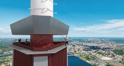 Zaķusalas tornī plānots radīt iespēju ar speciālu drošinājumu iziet uz 220 metru augstumā esošās atklātās platformas.