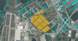 Iecerētais loģistikas parks uz lidostai "Rīga" tuvumā esošās zemes, ko par 5,7 miljoniem eiro no Rīgas Domes iegādājies ar nekustamo īpašumu attīstītāju "Sirin Development" saistītais uzņēmums SIA "Cella Investment 3".