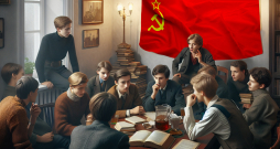 Tā paša gada agrā pavasarī šis PSRS praktiski neiedomājamais privātais mājas literatūras pulciņš bija pārtapis īstenā revolucionārā organizācijā. Ilustratīvs attēls.