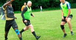Jaunsvirlaukas pagasta Līgo dienas sporta pasākumos piedalījušies arī virslīgas futbola kluba "Jelgava" profesionāļi.