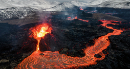 Fagradalsfjalla vulkāns Islandē.