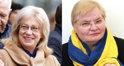 Ina Druviete un Janīna Kursīte.