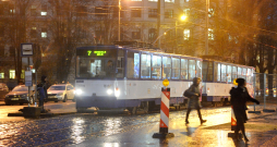7. tramvajs. Rīga, Basteja baulvāris.