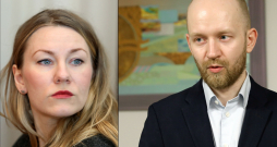 Zane Pūpola un Partijas "Progresīvie" līdzvadītājs, Saeimas deputāts Andris Šuvajevs.