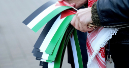 Pasākums bojāgājušo Palestīnas iedzīvotāju piemiņai.