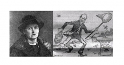 E. Prūsa (1878–1950) un preses karikatūra par skandālu.