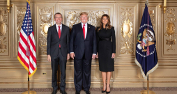 Edgars Rinkēvičs, Donalds Tramps ar kundzi. 