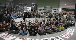 Protesta akcija COP29 norises vietā Baku.