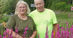 Zemnieku saimniecības "Dāvelnītis" saimnieki Elga un Māris Pickas.