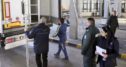 Kulatas robežkontroles punkts Bulgārijā uz Bulgārijas un Grieķijas robežas.