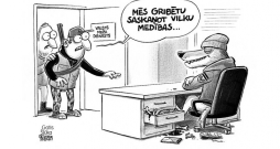 Zīmē Gatis Šļūka. Mēs gribētu saskaņot vilku medības...