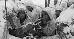 Somu karavīri pie ložmetēja. 1939. gada beigas.