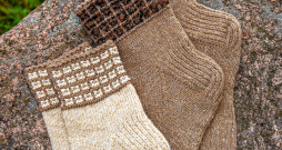 Zeķes ar mozaīkveida valnīti.