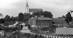 Latvijas–Lietuvas robežpunkts Skaistkalnē 20. gs. 30. gados.