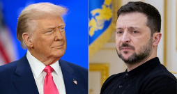 Donalds Tramps un Volodimirs Zelenskis. 