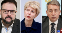 Kaspars Briškens (P), Anda Čakša (JV), Uldis Auglis (ZZS).