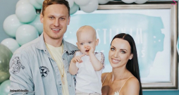 Jānis Timma ar ģimeni. Foto no privātā albuma.