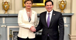 Baiba Braže un Marko Rubio.