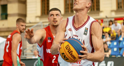 Eiropas kausa kvalifikācijā Latvijas 3x3 basketbola izlasē sekmīgi debitēja Kārlis Šilke-Žunda.