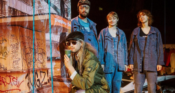 Priekšplānā no kreisās: Sandis Runge, Kārlis Dzintars Zahovskis, Gerda Embure, Ieva Estere Barkāne.