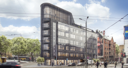 Rīgā sāk būvēt modernu biznesa centru Miera ielā 1.