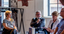 Diskusijas dalībnieki – Linda Kusiņa-Šulce, Ilmārs Šlāpins, Māra Poļakova un Mārtiņš Mintaurs.
