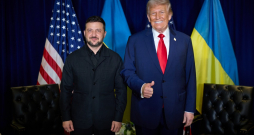 Volodimirs Zelenskis un Donalds Tramps ANO. 