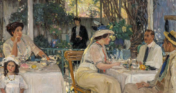 Janis Rozentāls. "Uz terases (Veranda Kapri)". 1912. Audekls, kartons, eļļa. LNMM kolekcija.