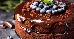 Šokolādes uzputeņa kūka.