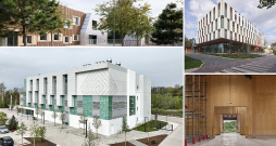 Daļa no Latvijas Arhitektūras gada balvai nominētajiem darbiem. No kreisās: Augustīnes dārzs "Sampling", Bērnu klīniskās universitātes slimnīcas ambulatorais centrs un Neatliekamās palīdzības centrs, optiskās šķiedras kūļu medicīnas izstrādājumu ražotne, ēku un teritorijas pārbūve, kokaudzētava "Zābaki", "MARK arhitekti".