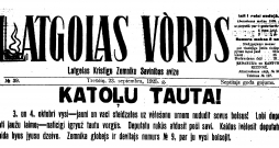 Avīzes “Latgolas Vōrds” galvene.